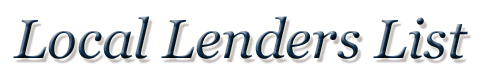 Local Lenders List